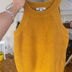 Madewell Mustard Knit Sweater